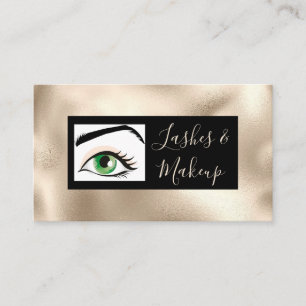 Elegante Wimpern & Make-up-Artisten, DIY-Name Gold Visitenkarte