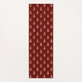 Elegante Wine and Gold Ananas Muster Yoga Mat Yogamatte