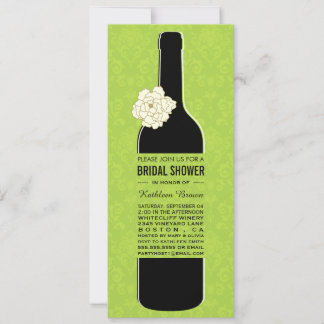 Elegante Wine Bridal Dusche Einladung