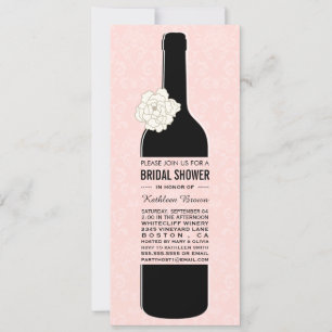Elegante Wine Bridal Dusche Einladung