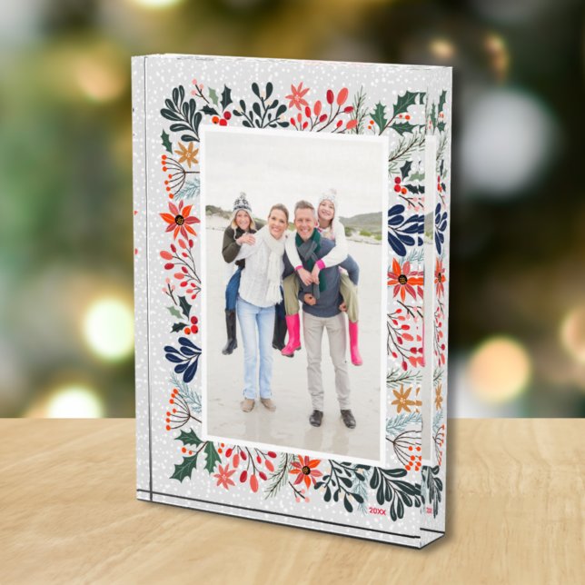 Elegante Winter Blume Snow Family Fotoblock (Von Creator hochgeladen)