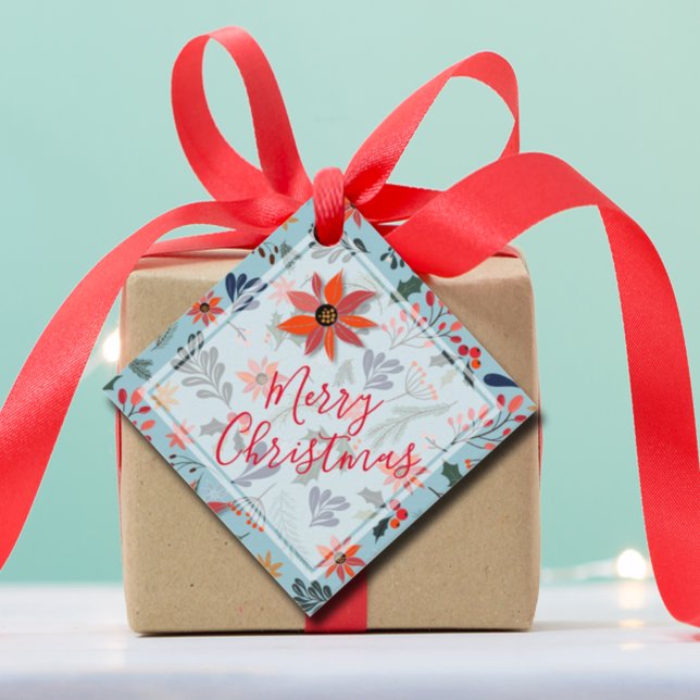 Elegante Winter Blume Weihnachten Geschenkanhänger (Von Creator hochgeladen)