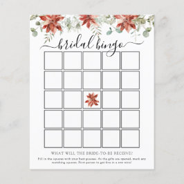 Elegante Winter Brautparty Bingo Game Card