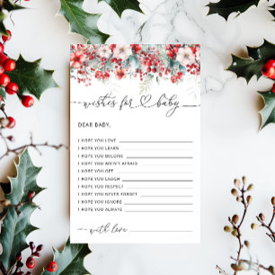 Elegante Winter Floral Wünsche für Baby Game