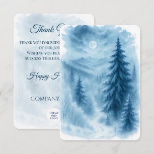 Elegante Winter Forest Corporate Holiday Geschenke Dankeskarte