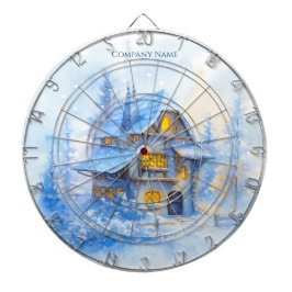 Elegante Winter Forest Corporate Holiday Geschenke Dartscheibe