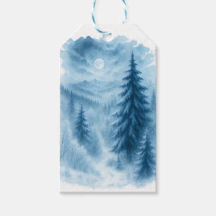 Elegante Winter Forest Corporate Holiday Geschenke Geschenkanhänger