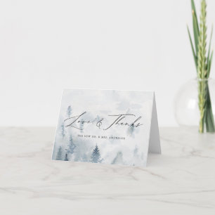 Elegante Winter Forest Liebe & Danke Hochzeit