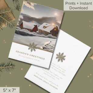 Elegante Winter Foto Business Holiday Card Feiertagskarte