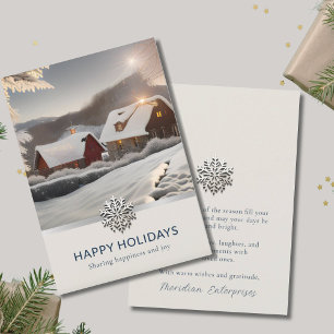 Elegante Winter Foto Business Holiday Card Feiertagskarte