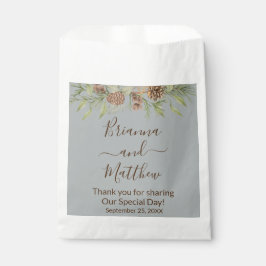 Elegante Winter Gray Gastgeschenk Hochzeit Bag Geschenktütchen