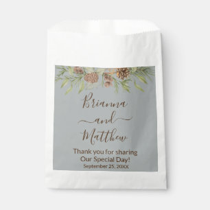 Elegante Winter Gray Gastgeschenk Hochzeit Bag Geschenktütchen