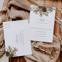 Elegante Winter-Kieferngrün-RSVP