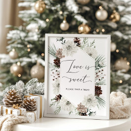 Elegante Winter-Liebe ist süß nehmen Sie eine Leck Poster