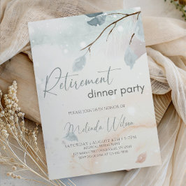 Elegante Winter-Marmor-Ruhestands-Dinnerparty Einladung
