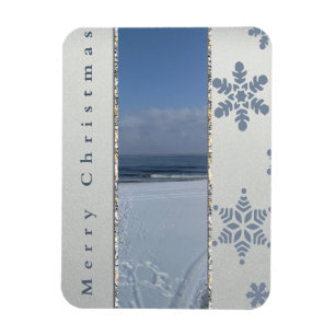 Elegante Winter-Schneeflocken Magnet