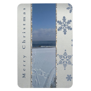 Elegante Winter-Schneeflocken Magnet