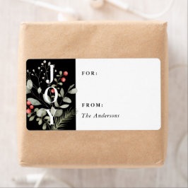 Elegante Winter Watercolor Botanische Geschenkmark