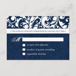 Elegante Winter Wedding Reply Cards - UAWG RSVP Karte