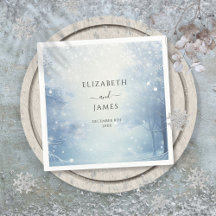 Elegante Winter Wonderland Forest Wedding