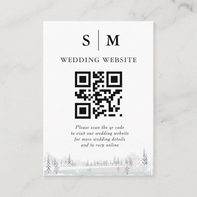 Elegante Winter Wonderland Schneeflocken Begleitkarte (Vorderseite)