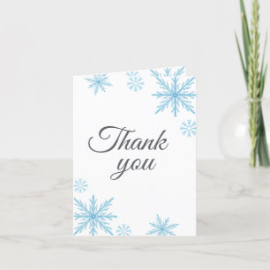 Elegante Winter Wonderland Schneeflocken Dankeskarte