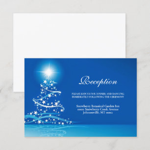 Elegante Winter Wonderland Sparkle Wedding Begleitkarte