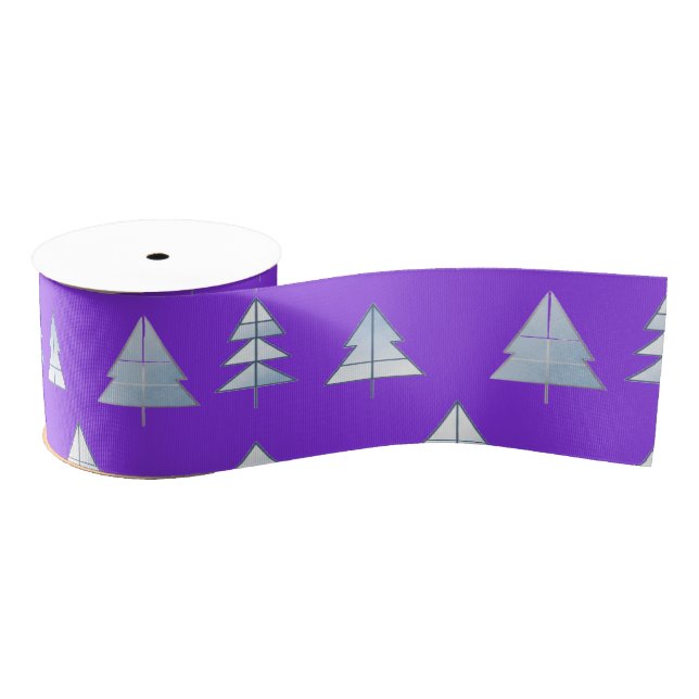 Elegante Winterbäume Ripsband (Spule)