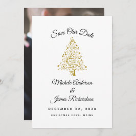Elegante Winterferien Hochzeit Save The Date