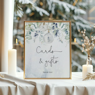 Elegante Winterkarten und Geschenke Poster