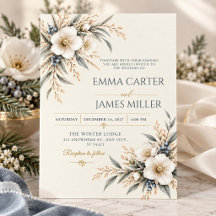 Elegante Winterliche Hochzeitsblumen-Hochzeit