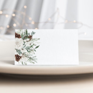 Elegante winterliche Hochzeitsfeiern Platzkarten