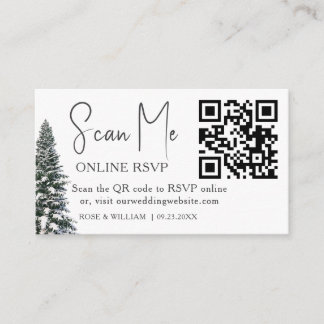 Elegante Winterschneeflocken Hochzeit Begleitkarte