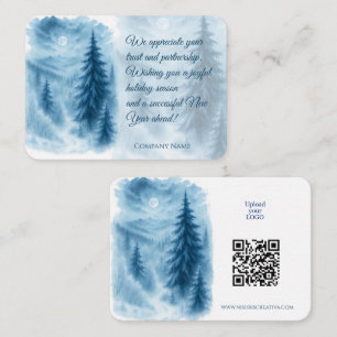 Elegante Winterwald Firmen-Weihnachtsgeschenke Mitteilungskarte
