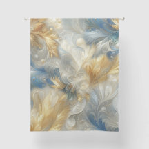 Elegante Wirbel in Gold, Silber, Blau, Gelb