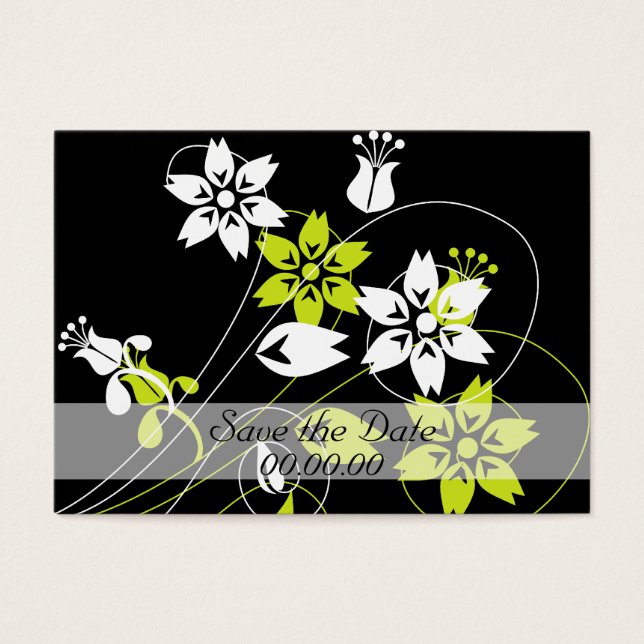 Elegante Wirbel und Blume (Vorderseite)