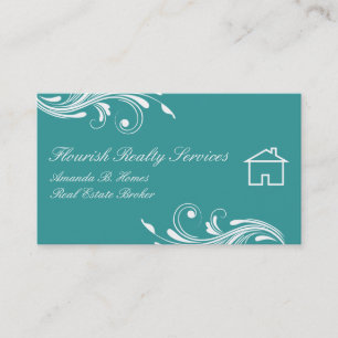 Elegante wirkliche Anwesen-Geschäfts-Karten Visitenkarte