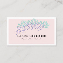 Elegante Wisteria Blush Pink Mommy Business Card