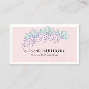 Elegante Wisteria Blush Pink Mommy Business Card Telefonnummerkarte