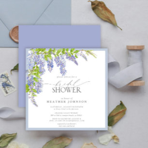 Elegante Wisteria Watercolor Brautparty Einladung
