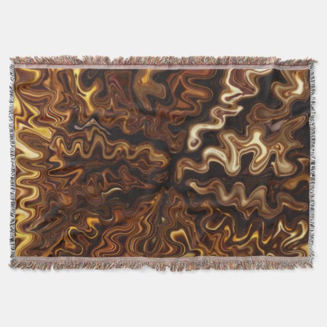 Elegante Woge-Muster Decke  (Vorderseite)