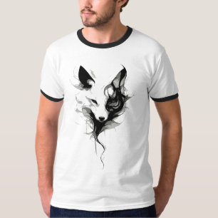 Elegante Wölfe Kunst, Dichtung und Musik T-Shirt