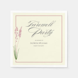 Elegante Womans Pastel Wildblume Farewell Party Serviette