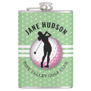 Elegante Women Golfer Design Flask Flachmann