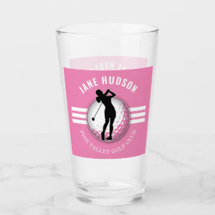 Elegante Women Golfer Design Glas