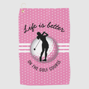 Elegante Women Golfer Design Golfhandtuch