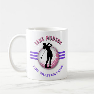 Elegante Women Golfer Design Kaffeetasse