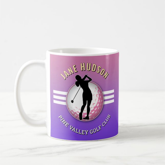 Elegante Women Golfer Design Kaffeetasse (Links)