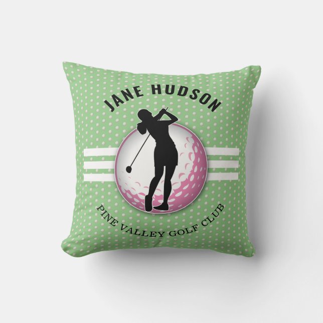 Elegante Women Golfer Design Kissen (Vorderseite)