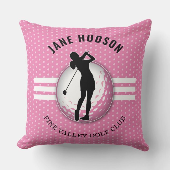 Elegante Women Golfer Design Kissen (Vorderseite)